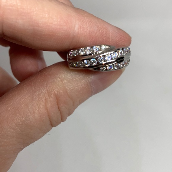 Simulated Diamond ring sterling silver J-7,J-8,J-9 - Picture 2 of 6